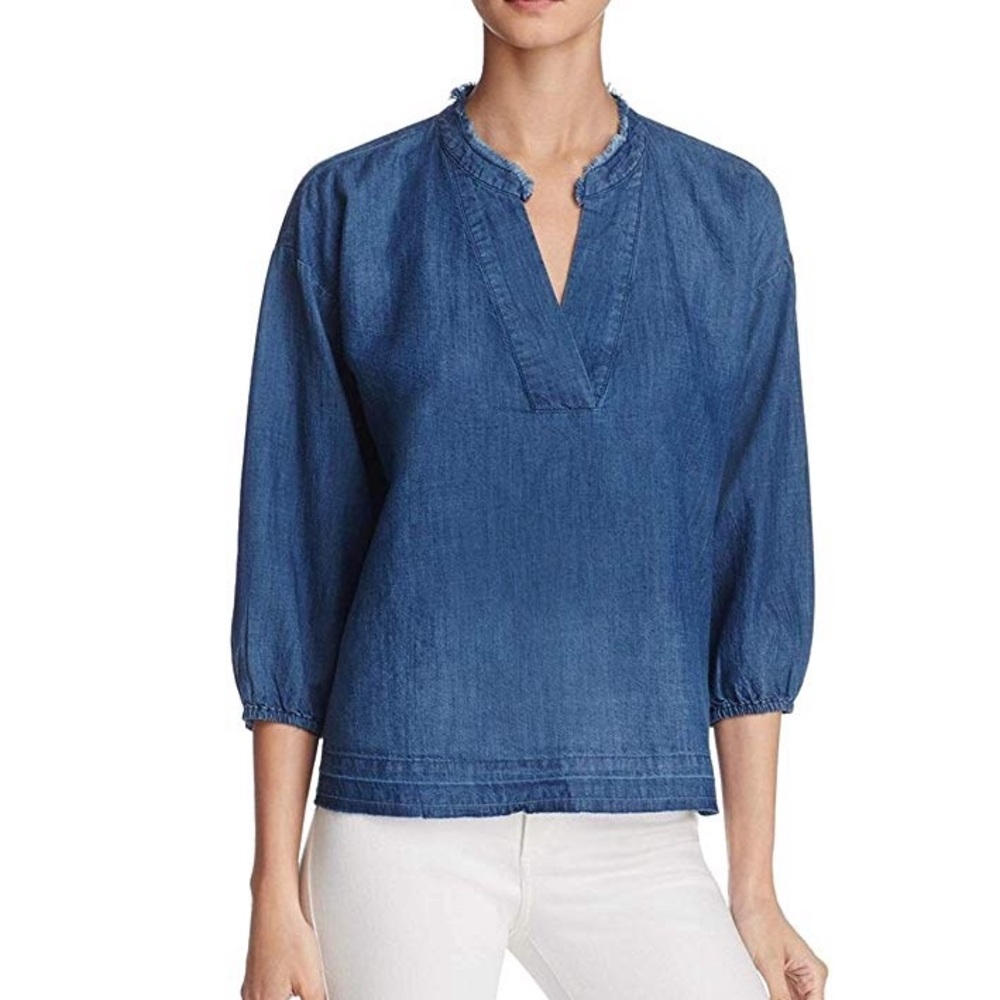 Soft by Joie v-neck denim 3/4 sleeve shirt